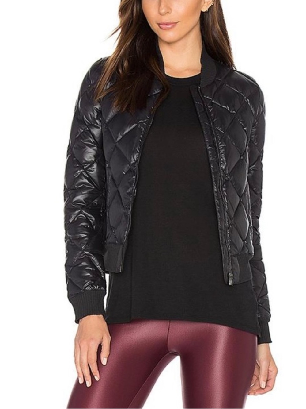 ALO Yoga • Idol Bomber Jacket Quilted Puffer Down Coat